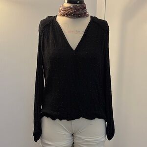 Vintage Neiman Marcus Elegant Black Blouse